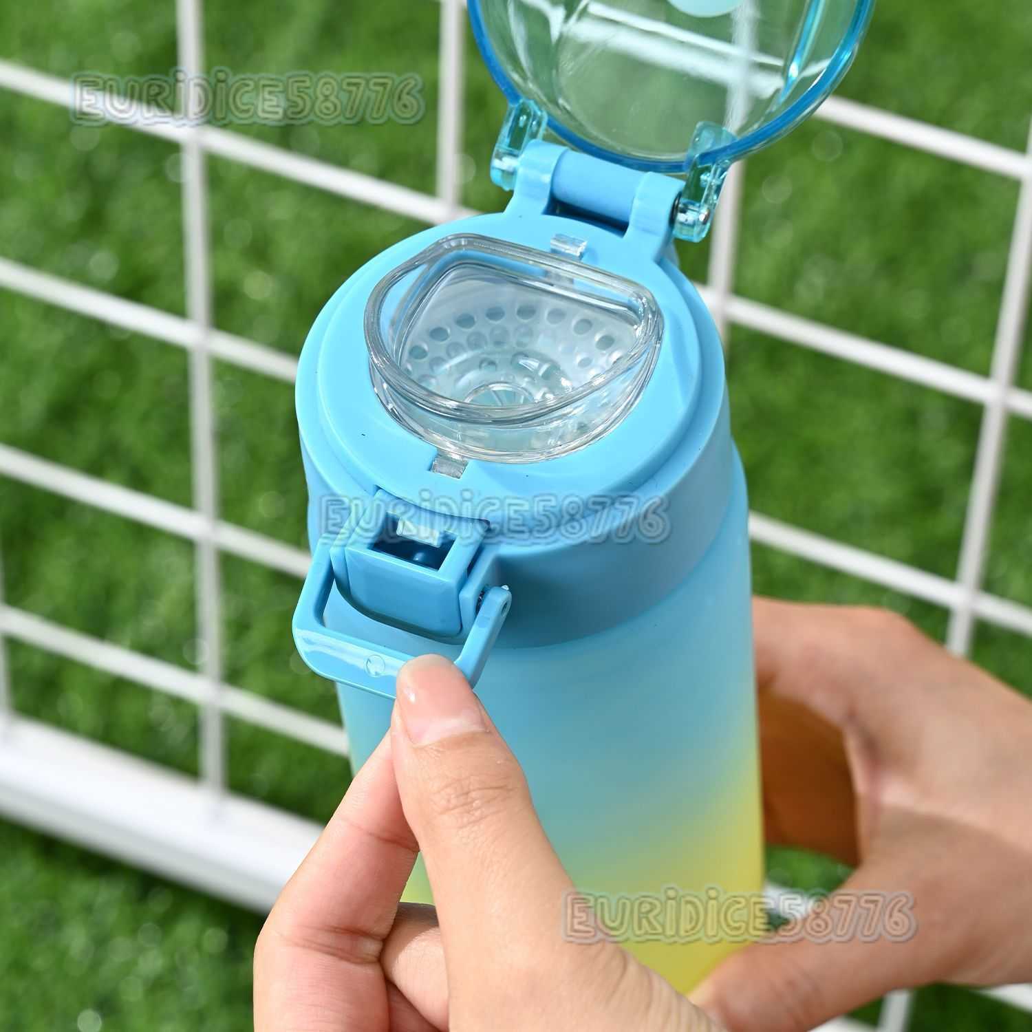 Temu Sports Water Bottle Highend Matte Gradient Color Water Cup Outdoor Portable Water Bottle H250911