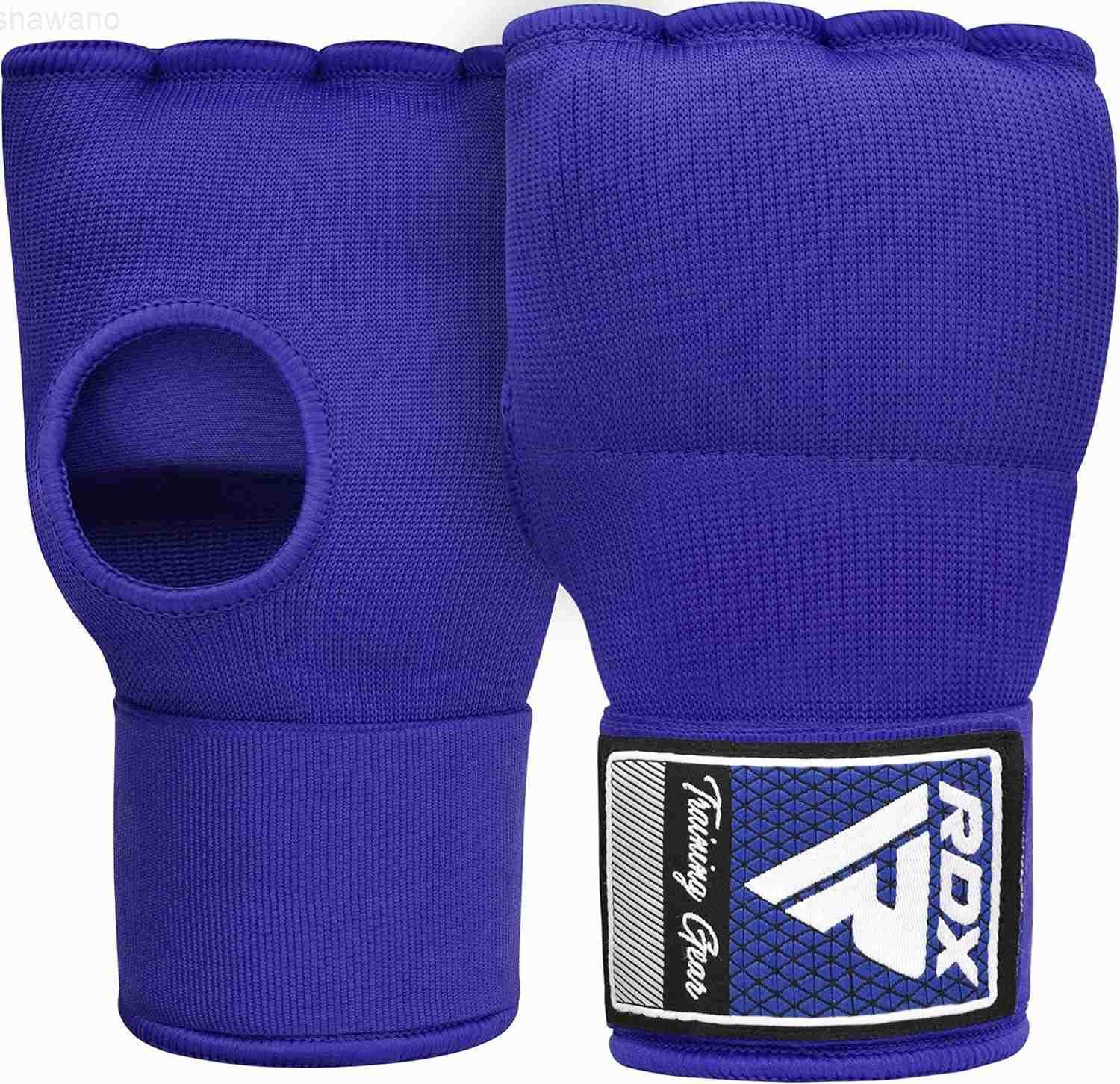Gel Boxing Hand Wraps Inner Gloves Men Women Quick 100cm Long Wrist Straps Elasticated Padded Fist Under Mitts Protection Muay Thai MMA Kickboxing Mar