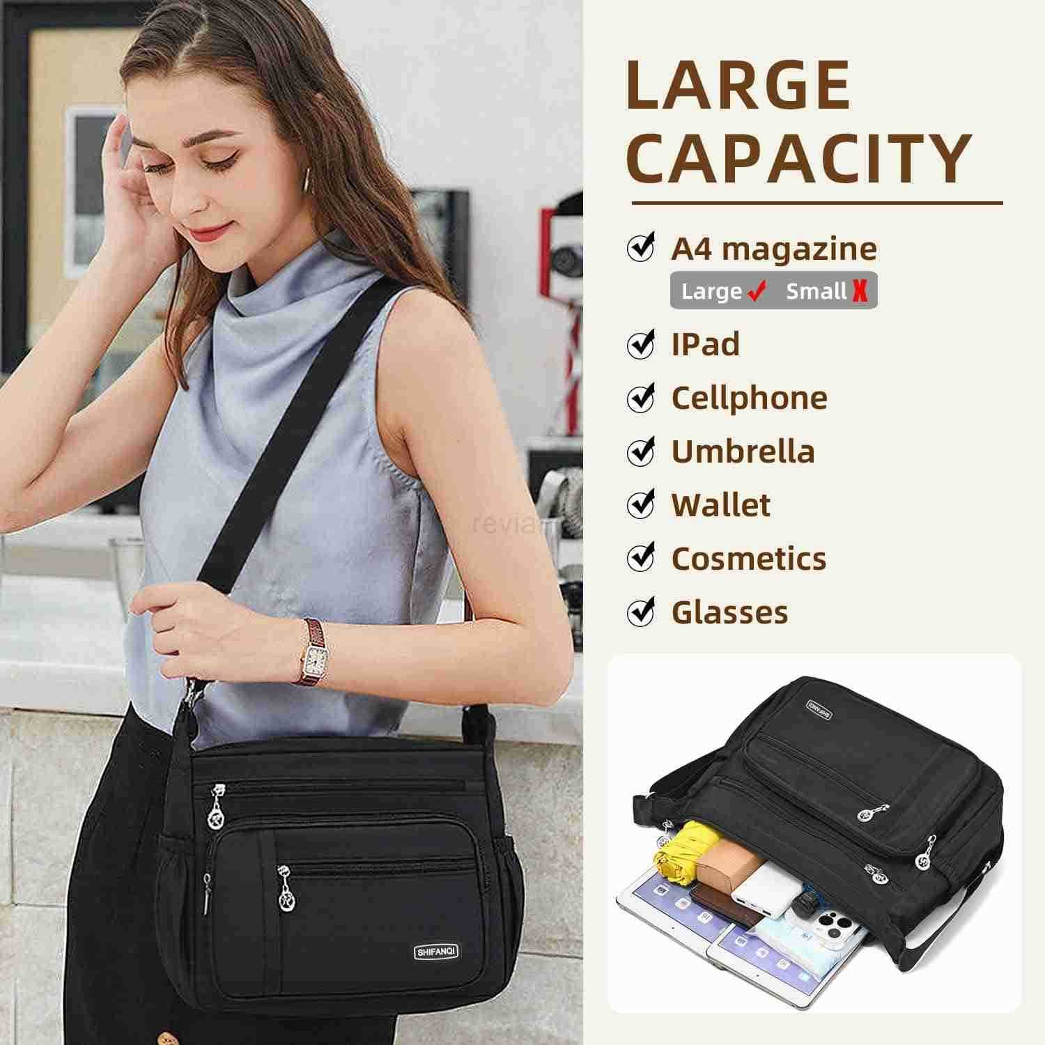 Crossbody Bag for WomenMulti Pockets Cross Body Purses for Women Ladies Shoulder Bag Travel Purses and HandbagsW250911