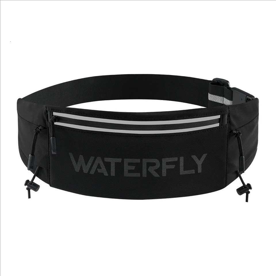 WATERFLY Running Belt Fanny Pack Breathable 3 Pocket Waist Bag for Men Women Workout Exercise Fitness Phone Holder Fits ALL Pho Z250911