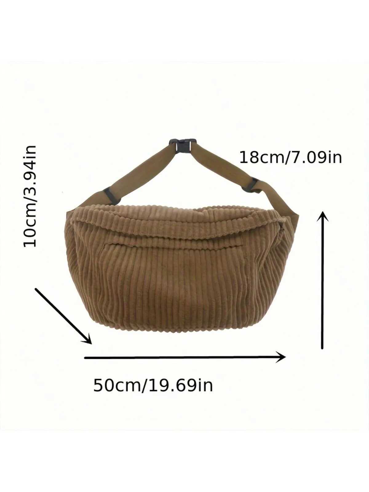 1pc ExtraLarge Corduroy Sling Bag Stylish Crossbody for All Occasions Spacious MultiPurpose Comfortable Design Z250911