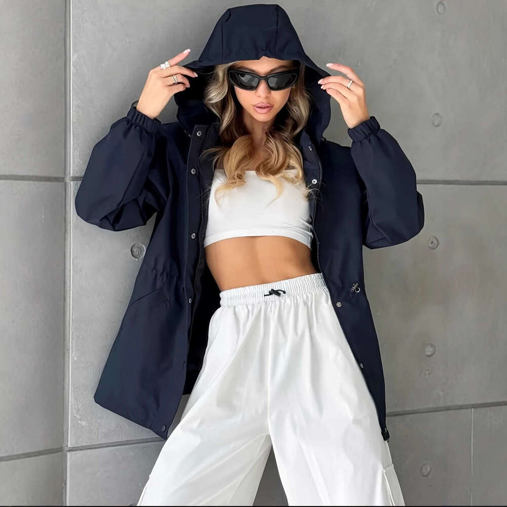 Women's Autumn New Waterproof Jacket Slim Fit Trench Coat Windproof Parka