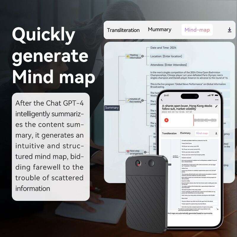 Digital Voice New A Selection AI Chatgpt Smart Transcription Translation Recorder APP Control Recording