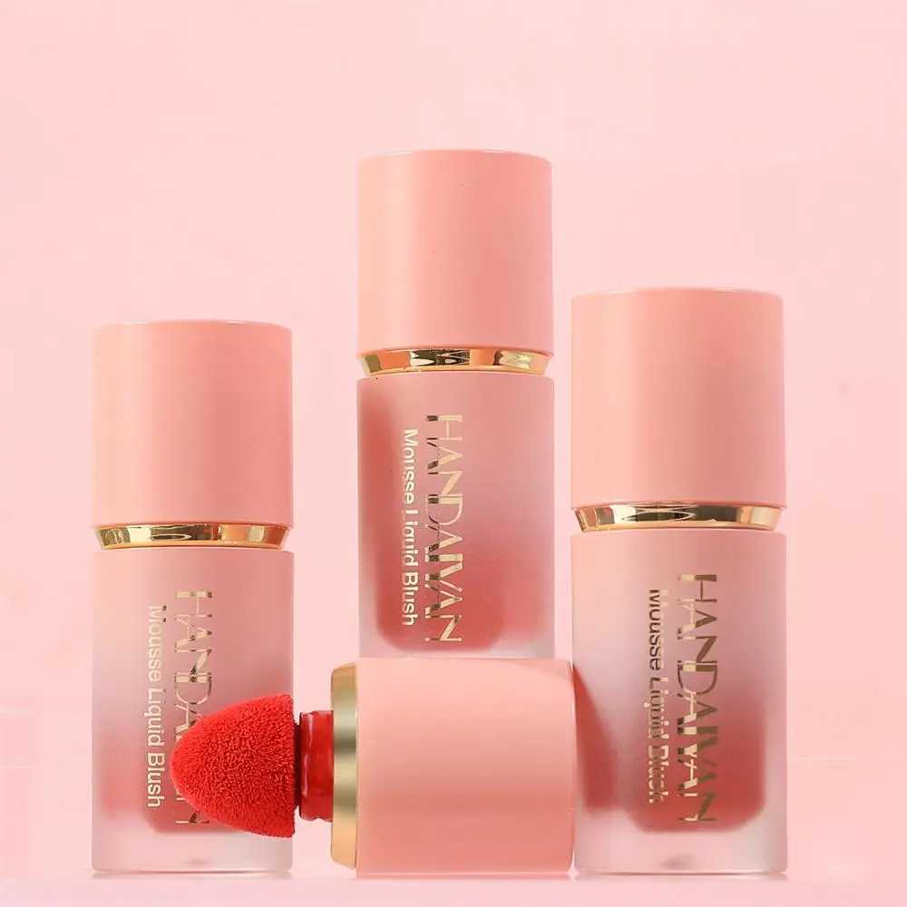 HANDAIYAN Matte Moisturizing Liquid Blush Tinted Red High Pigmented Face Cheek Rouge Blush Cream Lasting Color Rendering Makeup W250911