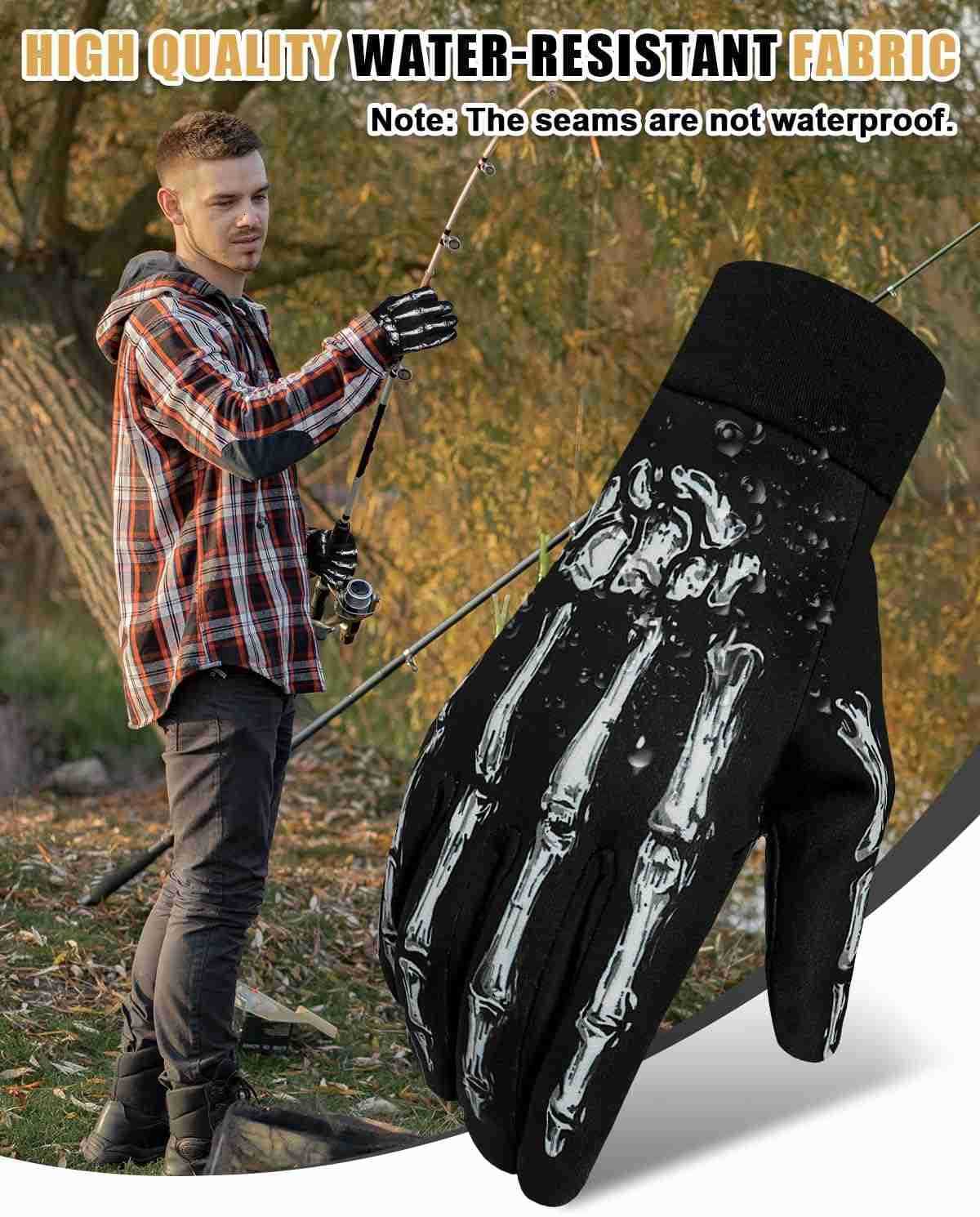 Winter Gloves Men and Women MediumThick Gloves for Cold Weather with Thermal Plush Touchscreen Running Glove Adjustable Zippered Wrist for Walking The