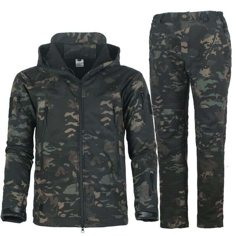 Clothing Soft Shell Jacket Men's Winter Plus Veet Warm Mountaineering Waterproof Windproof Ski Cycling Suit