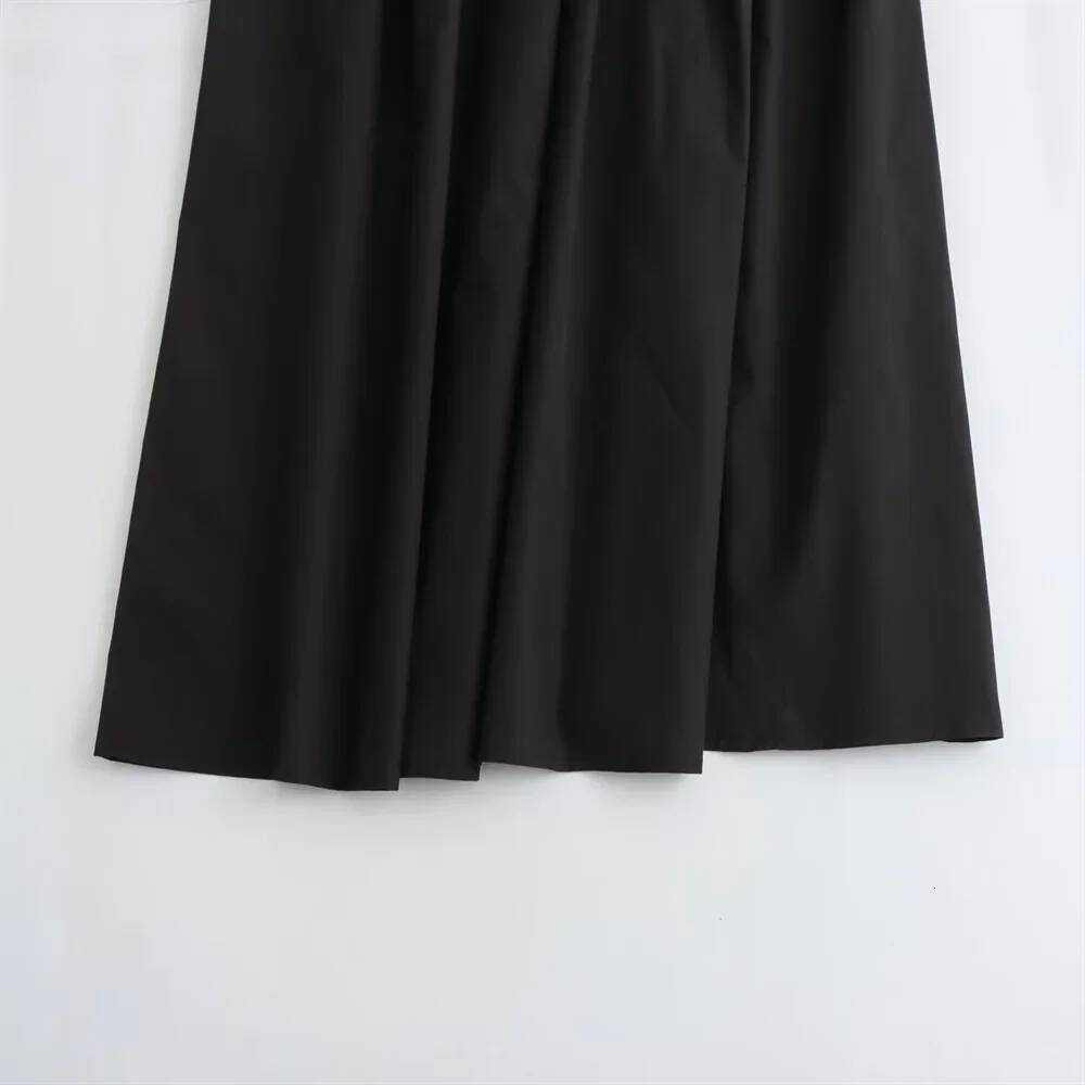 Mooyufon 2025 Women's temperament versatile loose and casual solid color high waisted medium length A-line skirt dongdumaoyi
