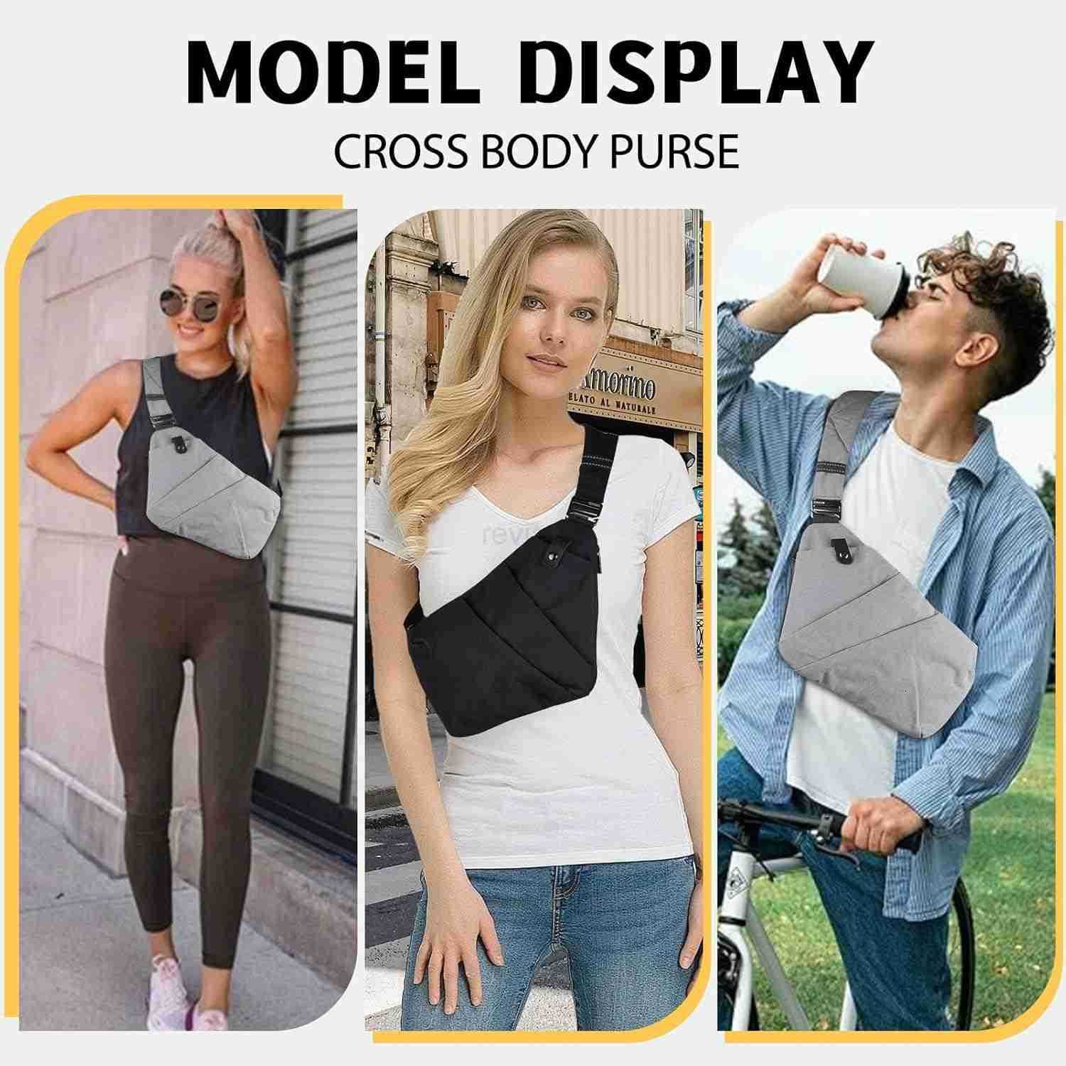 Travel Anti Pickpocket Purses Slim Carry Crossbody Bag for Women Man Travel Safe WaterproofW250911