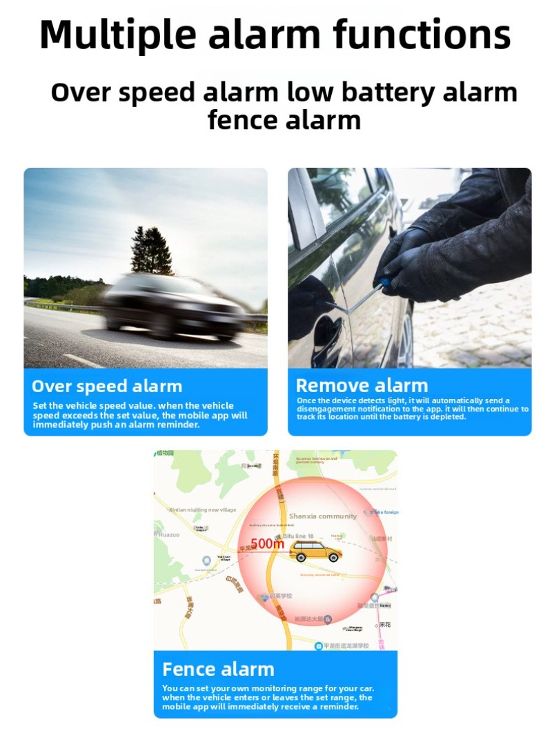 Global international version car gps locator rechargeable wireless GPS Beidou positioning tracker cargo transportation 6000MA rechargeable battery