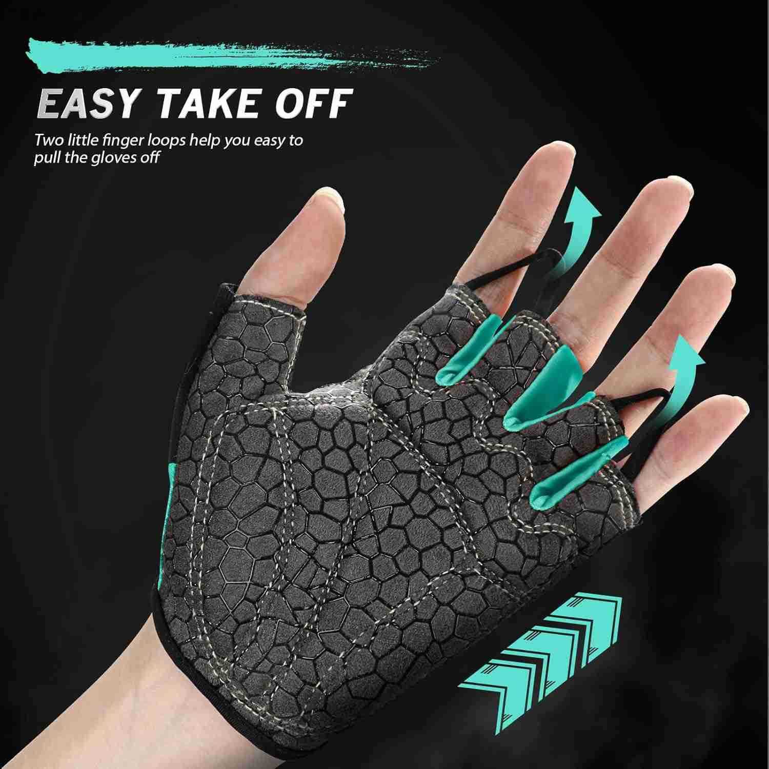 Bike Gloves for Men Women with AntiSlip ShockAbsorbing Pad Light Weight HalfFinger Cycling GlovesW250910