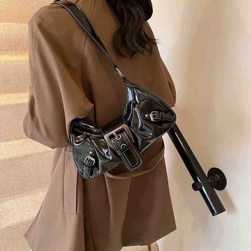 Y2K Pleated Hobo Shoulder Bag Womens Maillard Style Underarm Bag Pleated Hobo Shoulder Bag Z250911