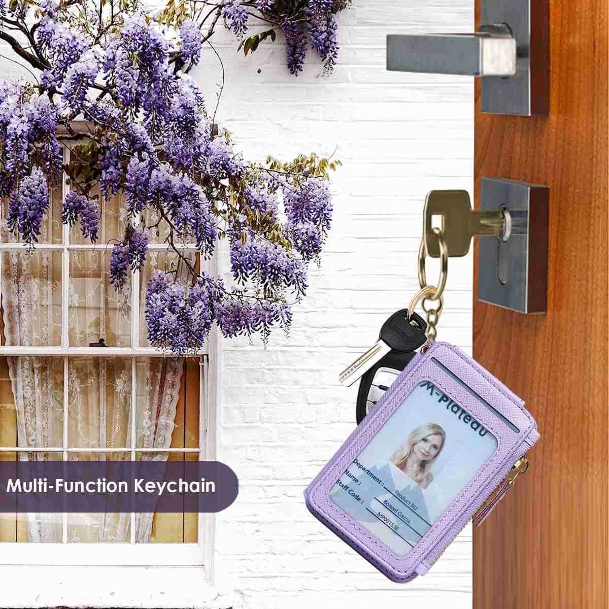 Wristlet Keychain Wallet Key ring Bracelet with Wrist Wallet for Women with Key Holder Gift Box LavenderW250911