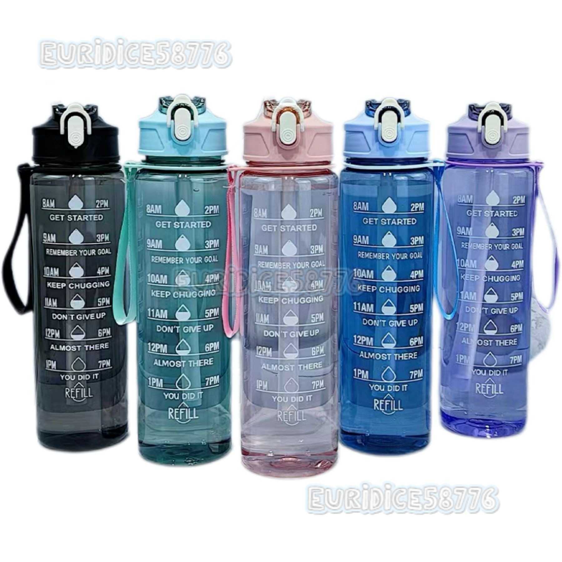 Transparent Medium Cup Sports 750ml Water Cup Straw High Temperature Resistant Handle Plastic Large Water Bottle Popup Lid Sports Water Cup H250911