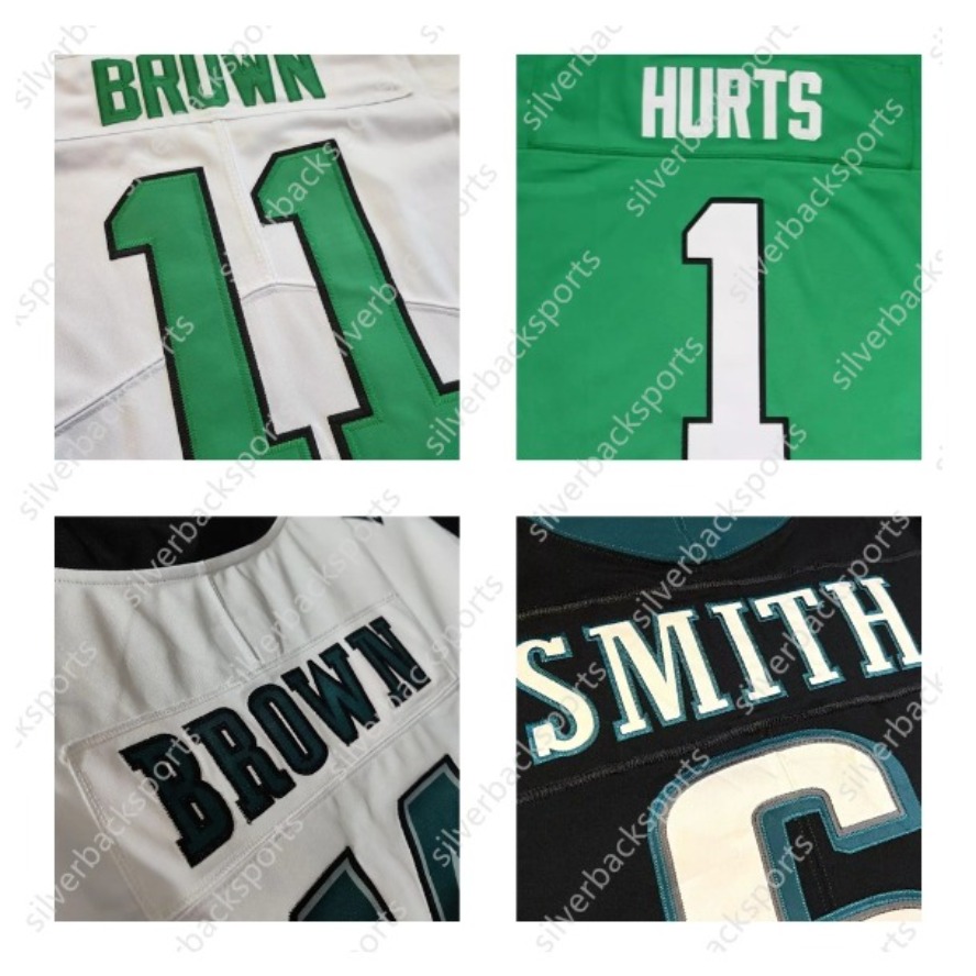 Personalized Custom Philadelphiacity 26 Saquon Barkley Jason Kelce Jalen Hurts AJ Brown DeVonta Smith Cooper DeJean Football Jerseys