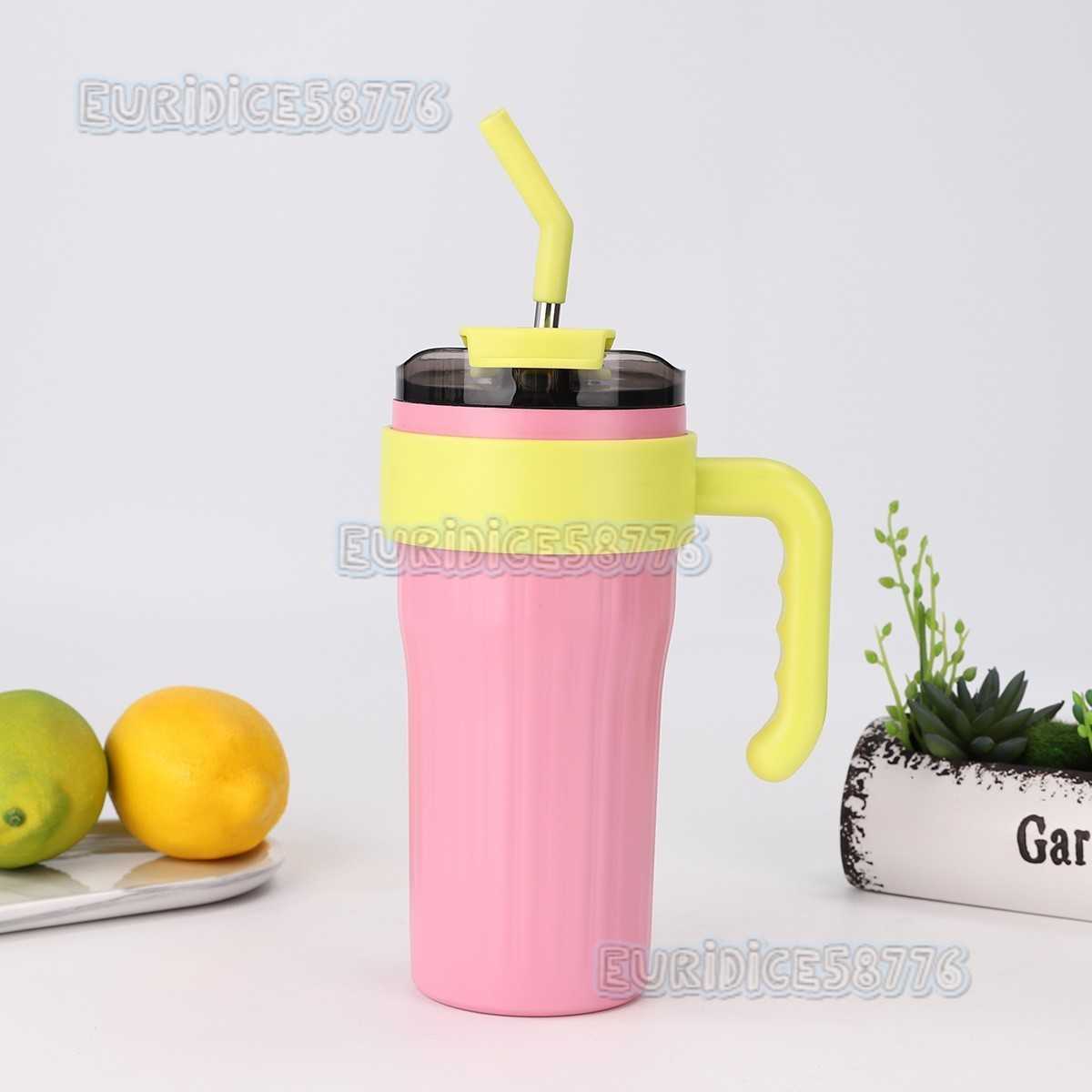 American Food Grade Stainless Steel Insulated Cup High Appearance Handle Coffee Cup Outdoor Doublelayer Ice Cup Car Cup H250911