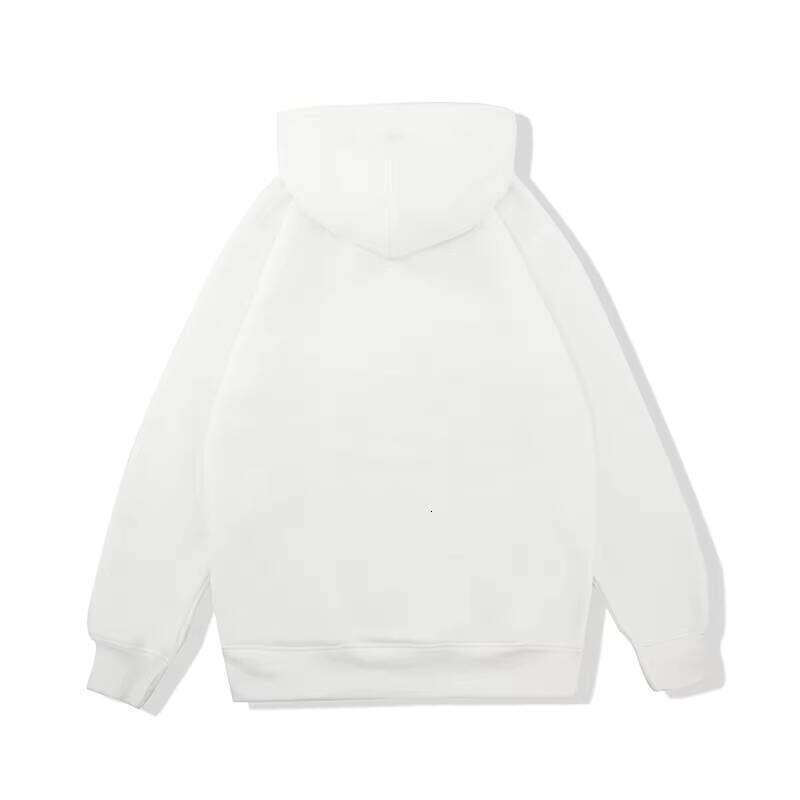 Logo Embroidered Puff Print Women's High-Quality Wool Lined Cotton Streetwear Sweatshirt Men's Blank Hoodie