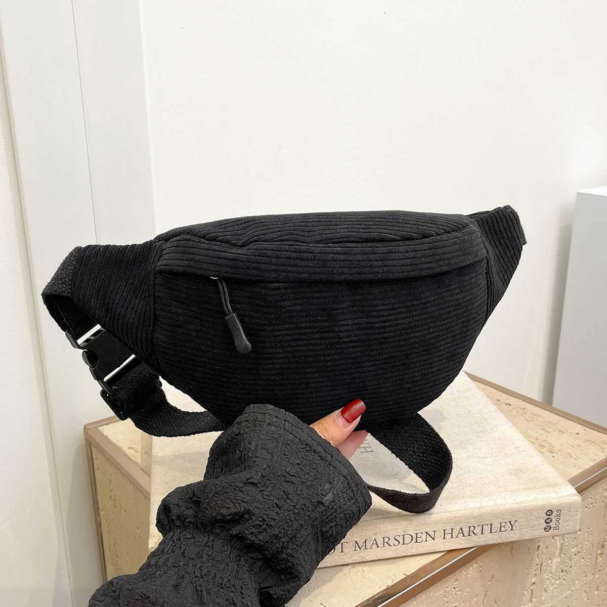 Corduroy Men Womens Waist Bag Small Canvas Ladies Shoulder Crossbody Bags for Women Fanny Pack Fashion Phone Female Chest Bag Z250911