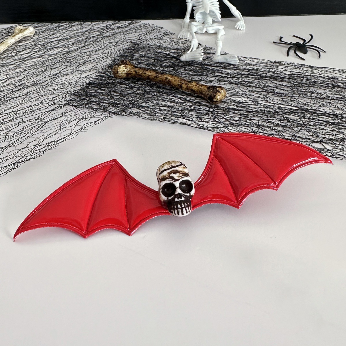 Stage Wear Halloween Hair Accessories - Dark Series Funny Pumpkin Cyclops Devil Bat Wings Side Hair Clips