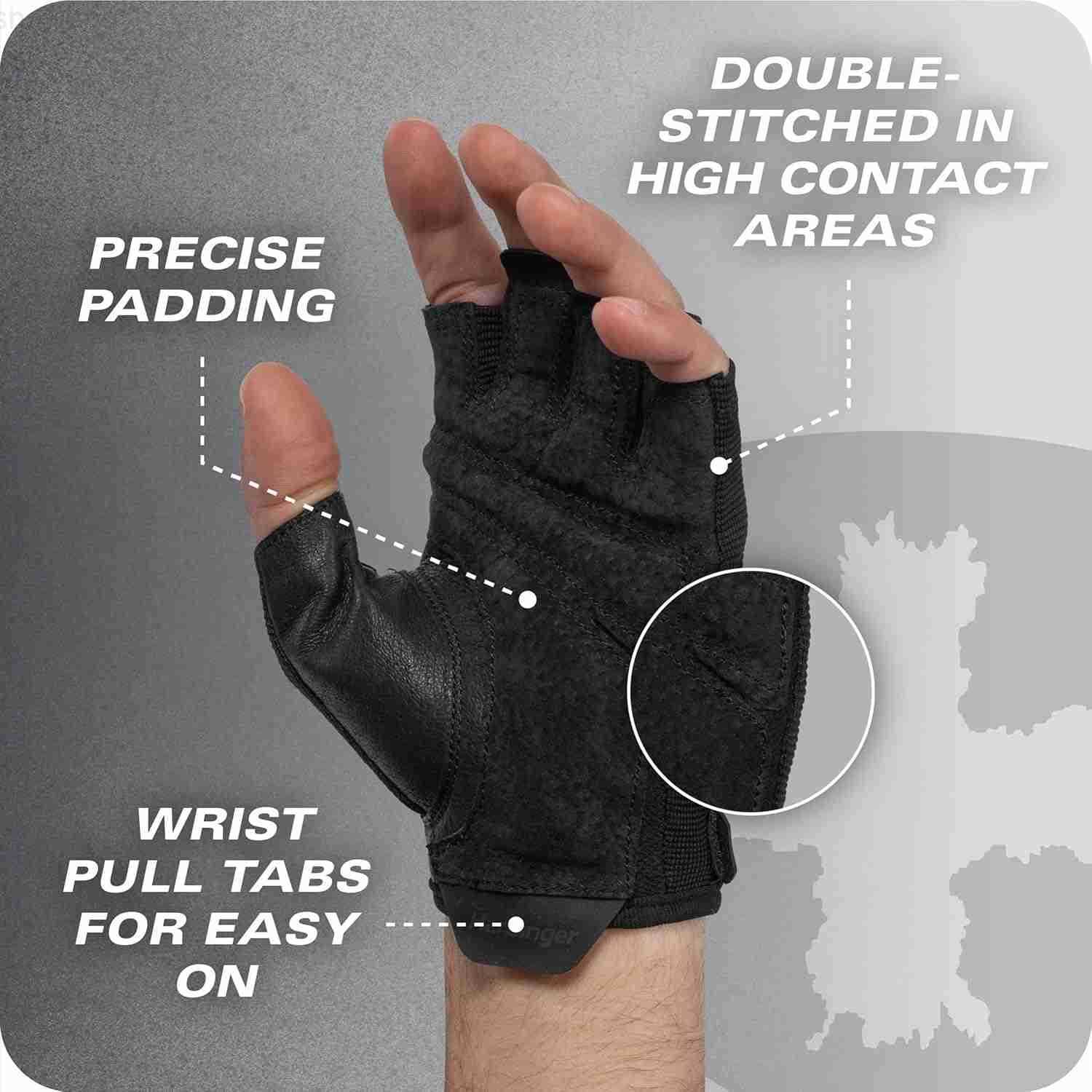 Power Gloves 30 Durable Half Finger Weightlifting Gloves with Adjustable Wrist Closure Breathable Leather Palm MensW250911