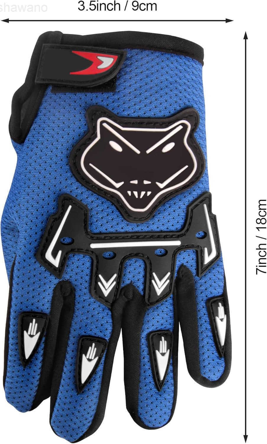 Dirt Bike Gloves Youth Power Sports Riding Gloves for Motorcycle BMX Mountain Bike ATV Full Finger Children Gloves for Outdoor Sports Cycling Camping 