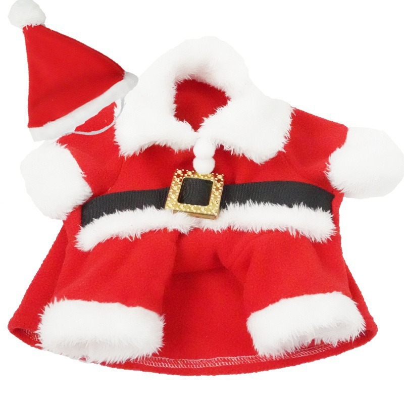 Christmas Clothes for Dogs Cats New Year Santa Claus Costume Puppy Cosplay Clothing Funny Pet Dress Up Suit Holiday Party Outfit E29