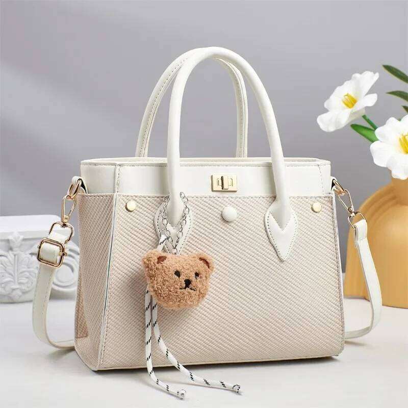 Trendy Women S Large Square Tote Soft Pebbled Leather Shoulder Crossbody Bag Fashionable Everyday Commuter Bag