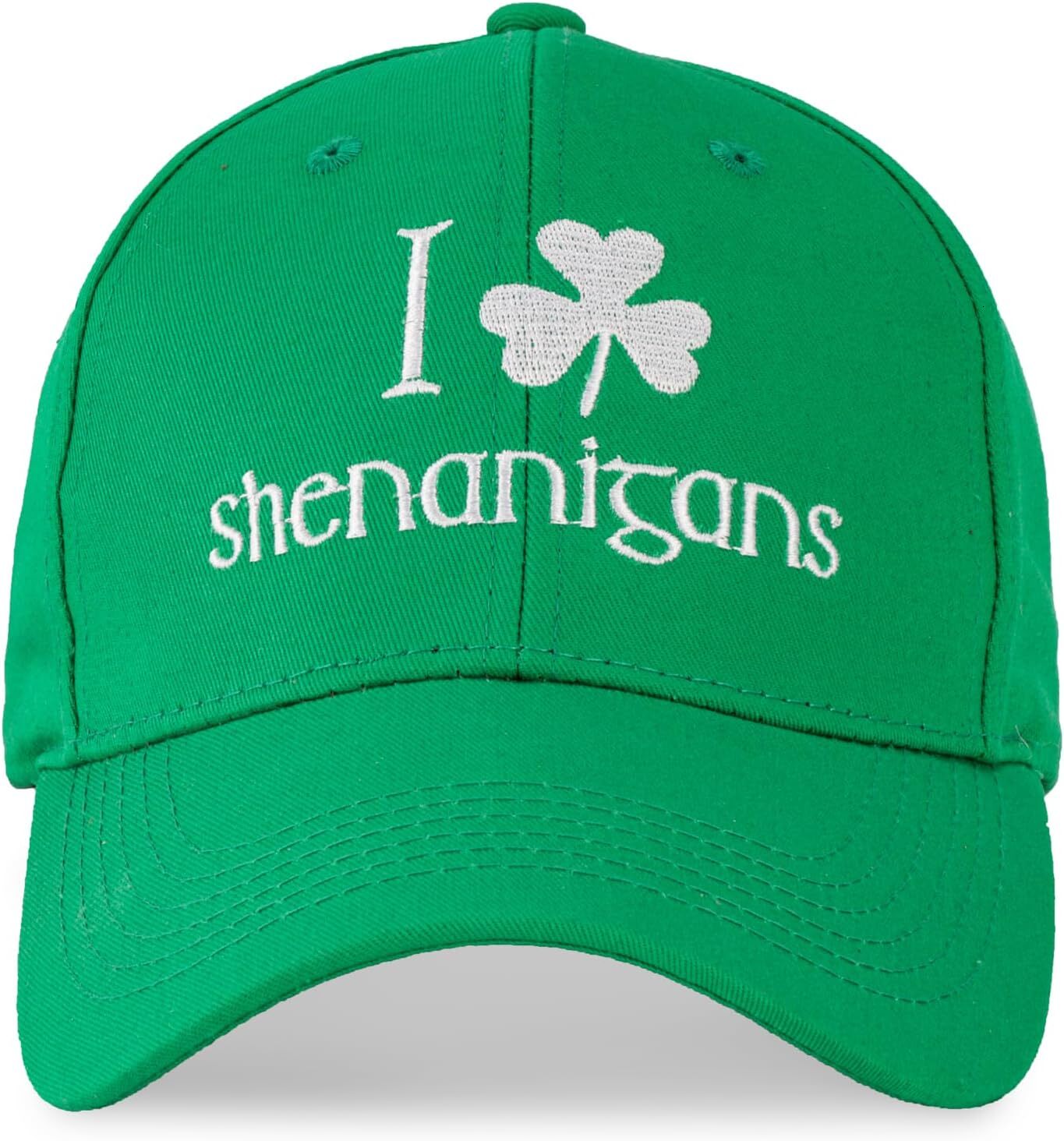 St Patricks Day Hat, Green Trucker Hat for Men Women, Adjustable Cotton Shamrock Cap