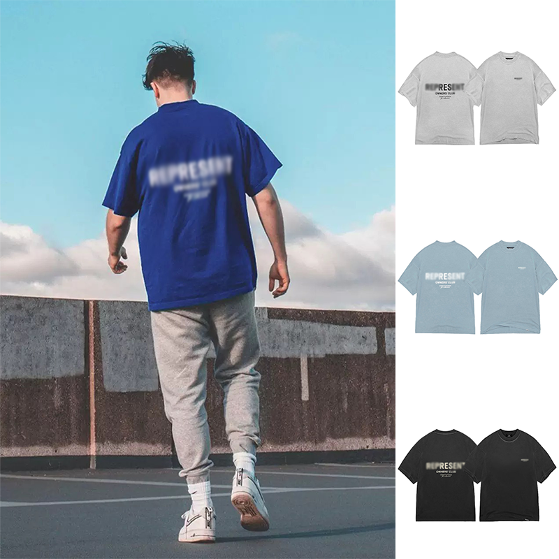 Men's T Shirts Luxury Brand REP 2025 T-shirt Crewneck Short Sleeve Cotton Tee Women Men Streetwear Tops