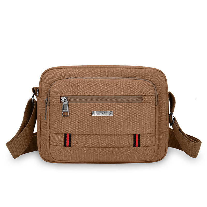 New Free Shipping Capacity Single Shoulder Bag Business Designer Bag Multi Layer Simple Textured Canvas Bag Lightweight Commuter Luxury Bag Men S Cros