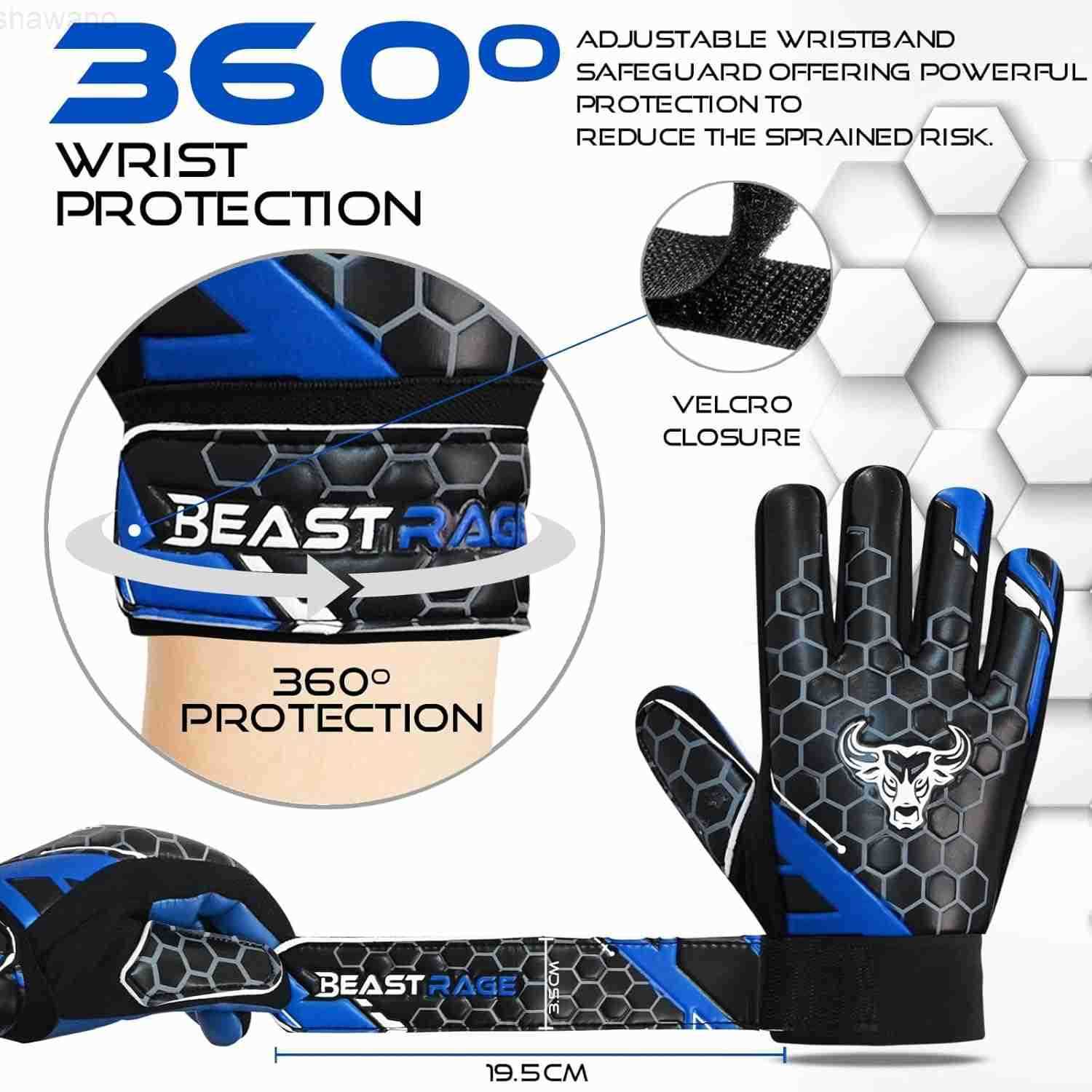 Soccer Goalkeeper Gloves for Kids Boys YouthSoccer Goalie Gloves 4MM AntiSlip Latex Palm Double Wrist SupportAll Weather Football GlovesW250911