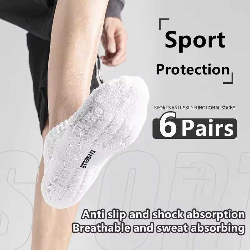 6 Pairs ThickSoled Moisture Wicking Sports Socks with Cushioned Bottoms Perfect for Running and Professional Sports D250911