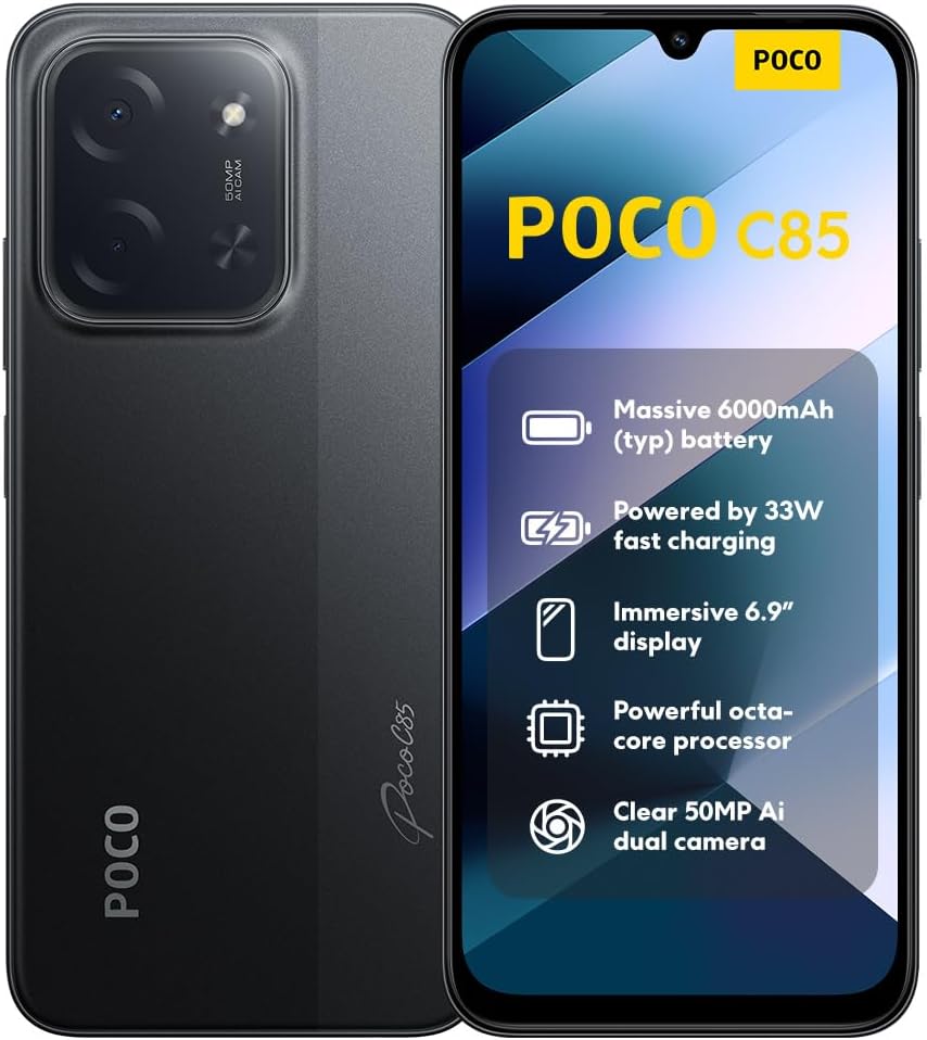 Xiaomi POCO C85 NFC, 8+256GB,MediaTek Helio G81-Ultra, 6.9", 120 Hz, 50 MP Camera, 6000 mAh Battery, IP64