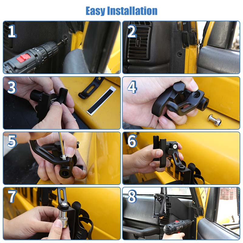 Car Water Cup And Phone Stand On The Center Console For Jeep Wrangler TJ 1997-2006 Interior Decoration Accessories