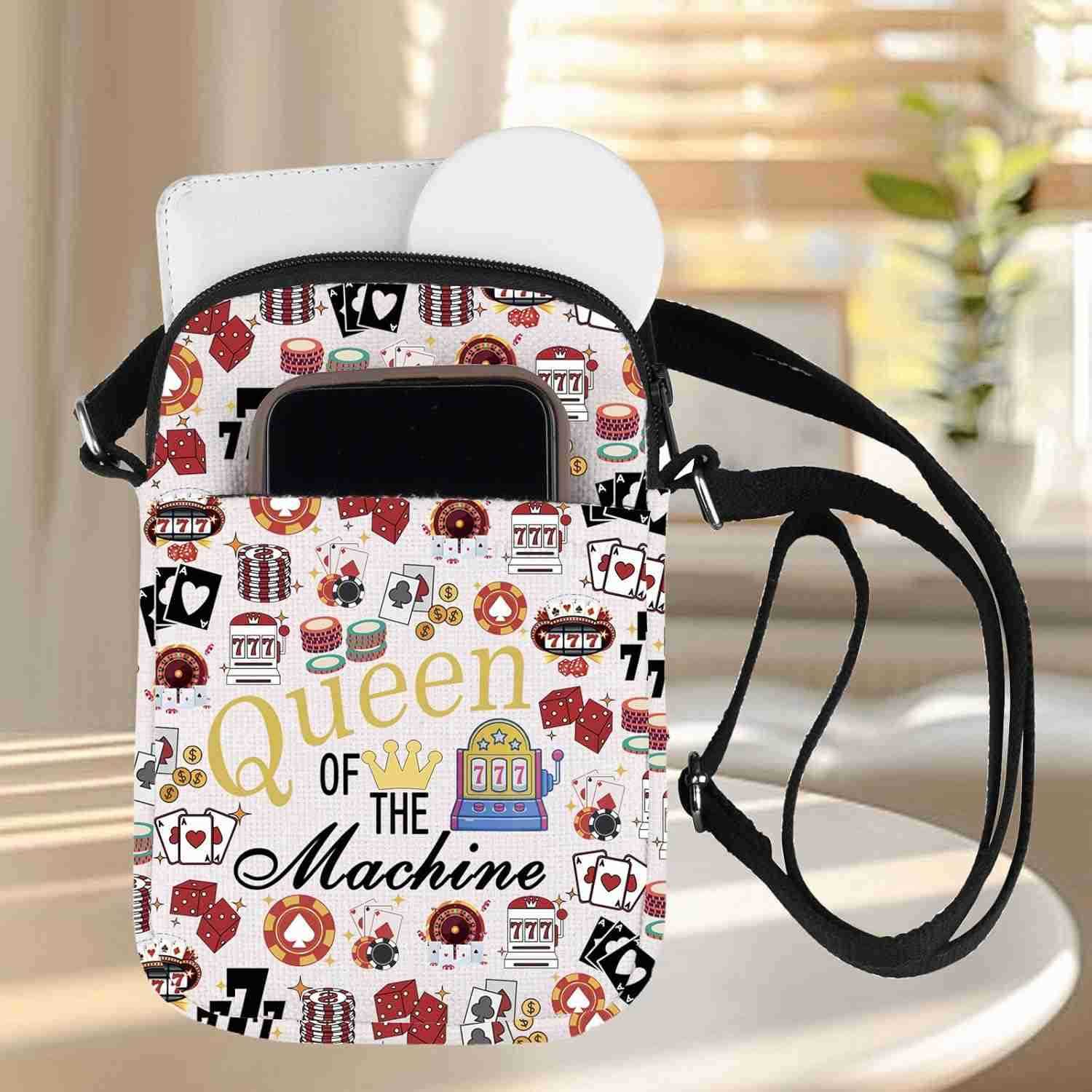 Cross Body Bag Casino Gambling Lover Gift Queen Of The Machine Messenger Bag Slot Gambling Lucky GiftW250911