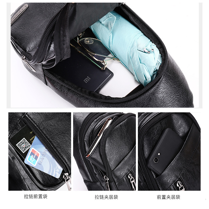 Cross Border Dropshipping Large Capacity Travel Crossbody Bag Men S Luxury Bag Business Free Shipping Leather Chest Designer Bag Bag Fashion Versatile