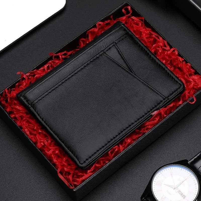 Ultra Thin Soft Wallet 100 Genuine Leather Mini Credit Card Holder Wallet Multi Card RFID Slim Small Card Holder Mens Wallet W250911