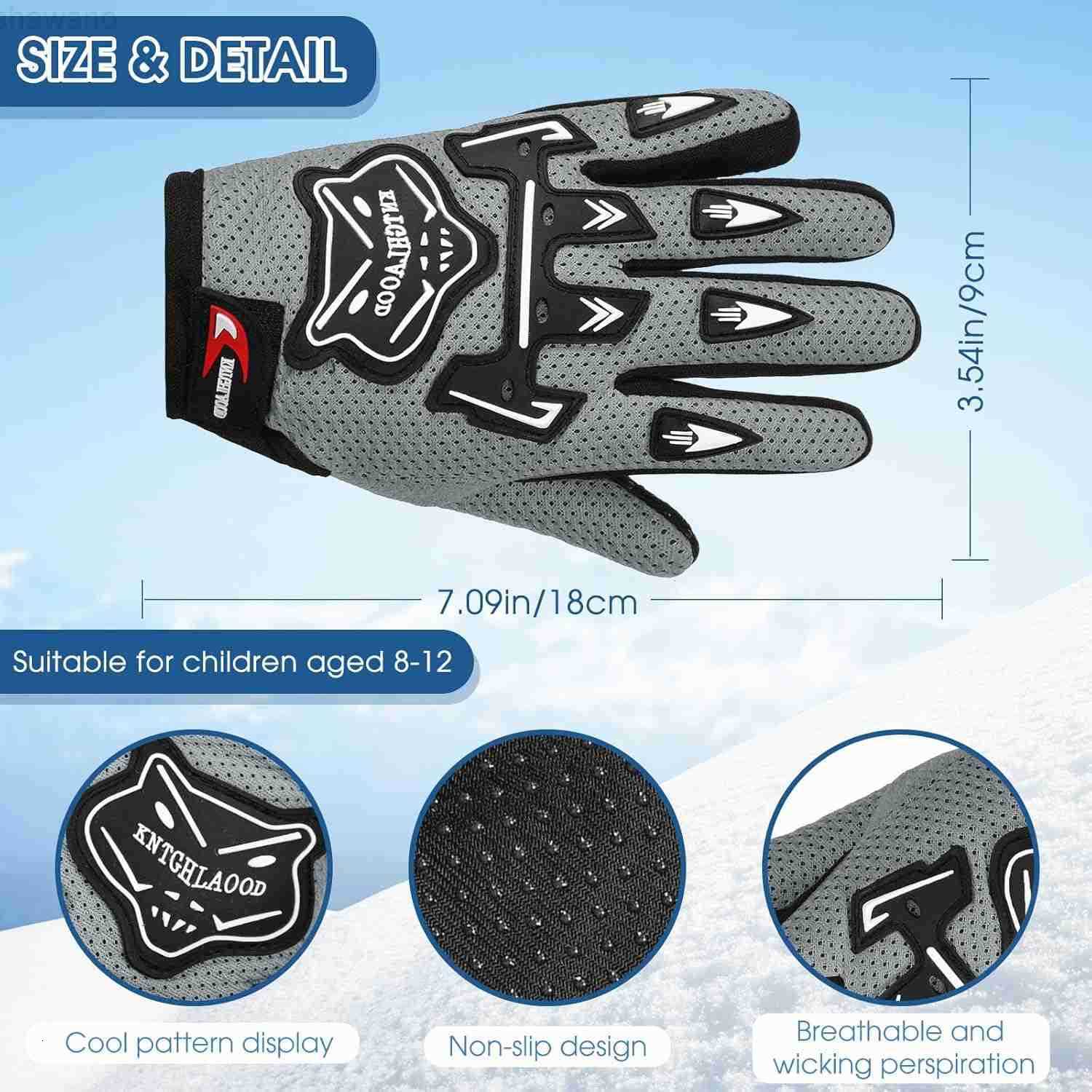 Motorcycle Gloves Riding Dirty Bike Gloves Racing Winter Power Sports Supplies for Riding Cycling Hiking OutdoorBlack709 x 355 InchesW250911