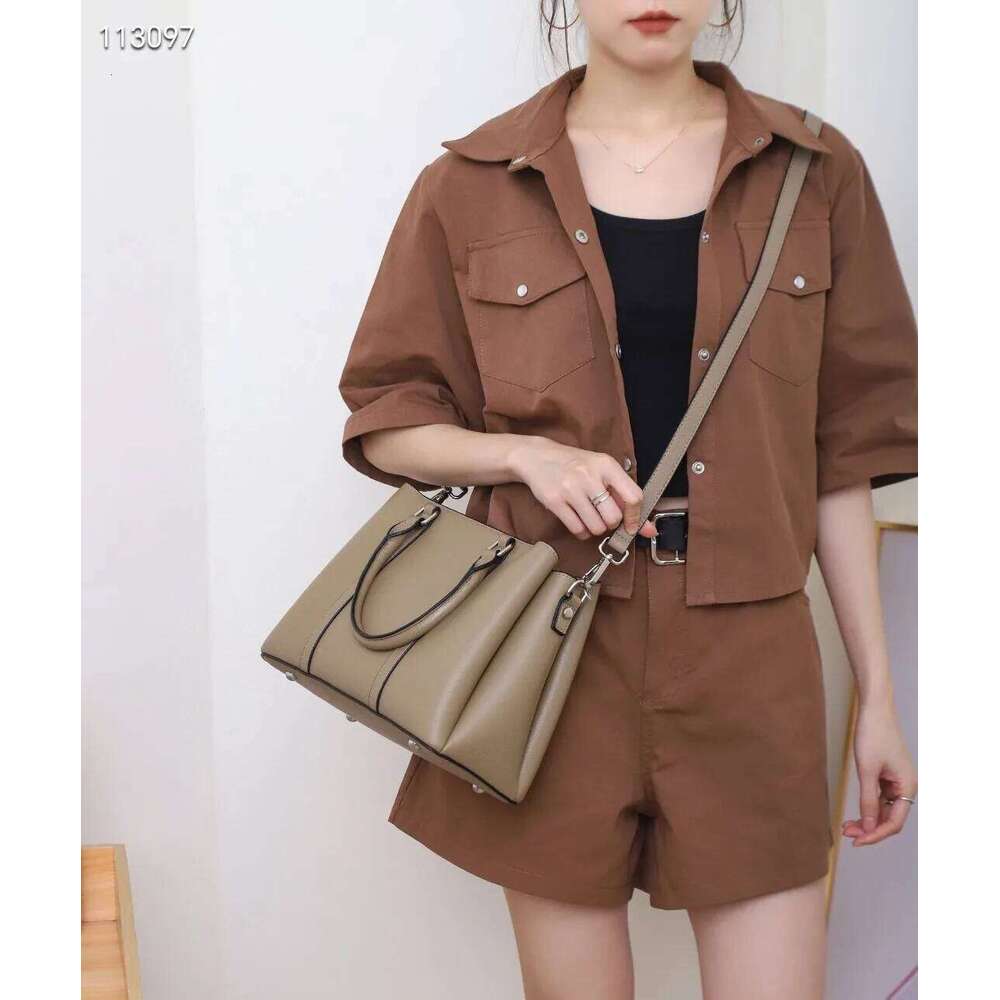 New Genuine Tote Bag Large Cow Leather Handbag Women Fashion Ladies Cowhide Shoulder Or Crossbody Bags