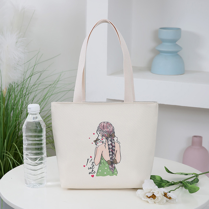 Canvas Bag For Women New Style College Student Class Bag Large Luxury Bag Designer Bag Free Shipping Capacity Tutoring Tote Bag Commuting Tote Bag