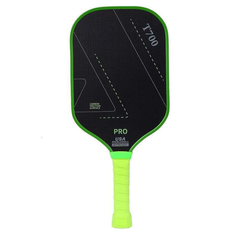 T700 Thermoformed Unibody Raw Carbon Fiber Pickleball Paddle Spin Textured Surface Ergonomic Grip with Foam Edge USAPA Approved