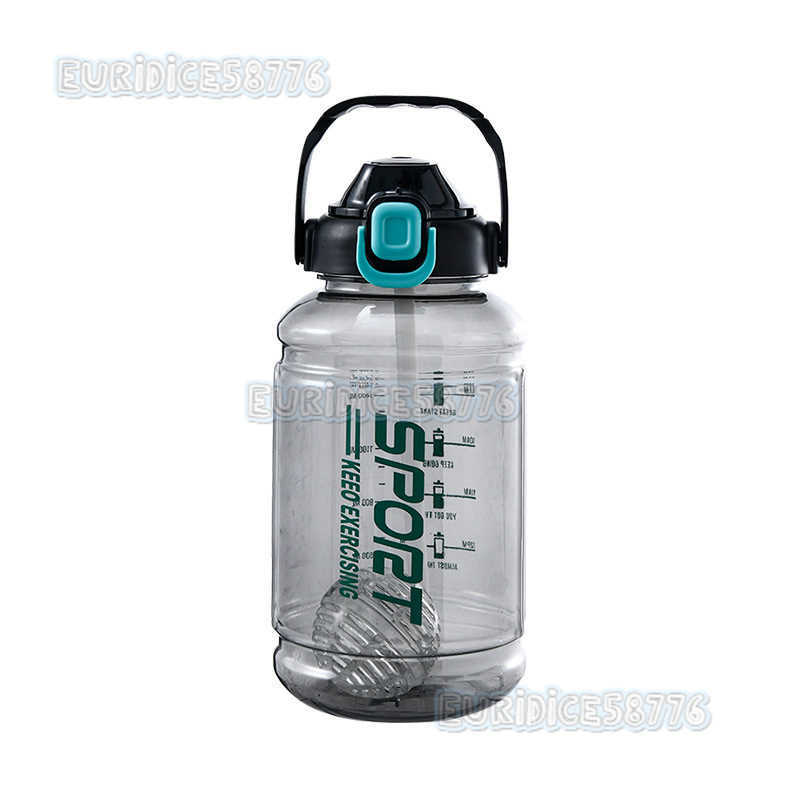 Sports Fitness Water Bottle Summer Large Capacity Water High Appearance Straw Cup Large Capacity Student Outdoor Space Cup H250911