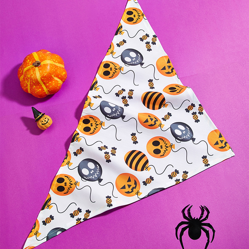 Halloween themed Pet Bib with Devil Balloon Design