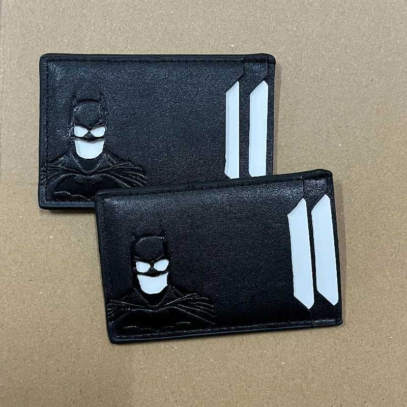 2025 New Leather Bat Wallet Personalized Superhero Mask Card Holder Bat ID Heroic Wallet Gift W250911