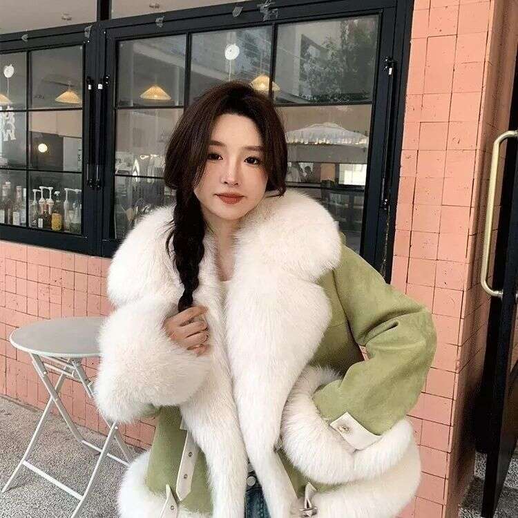 Clothing Winter New Temperament Coat Women's Slim Warm Jacket Jacket Large Fur Collar Top Young Style 250912