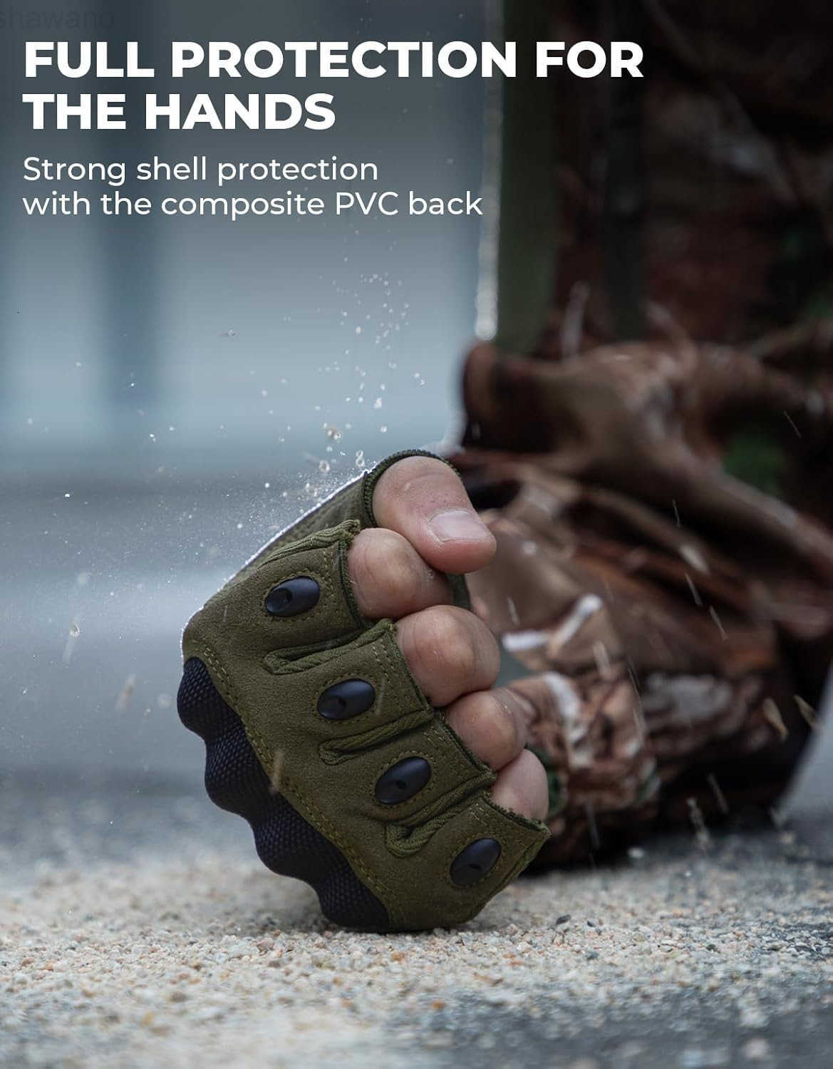 Fingerless Tactical Gloves for Men Motorcycle Gloves for Outdoor Work Sports Fingerless Cycling Gloves for Hunting Hiking CampingW250911