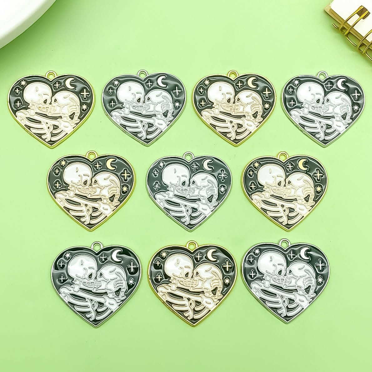 24pcs Halloween Butterfly Spider Charms for Jewelry Making Gothic Charms Assorted Designs s Necklaces Earrings Halloween Party Decoration GiftsW250911