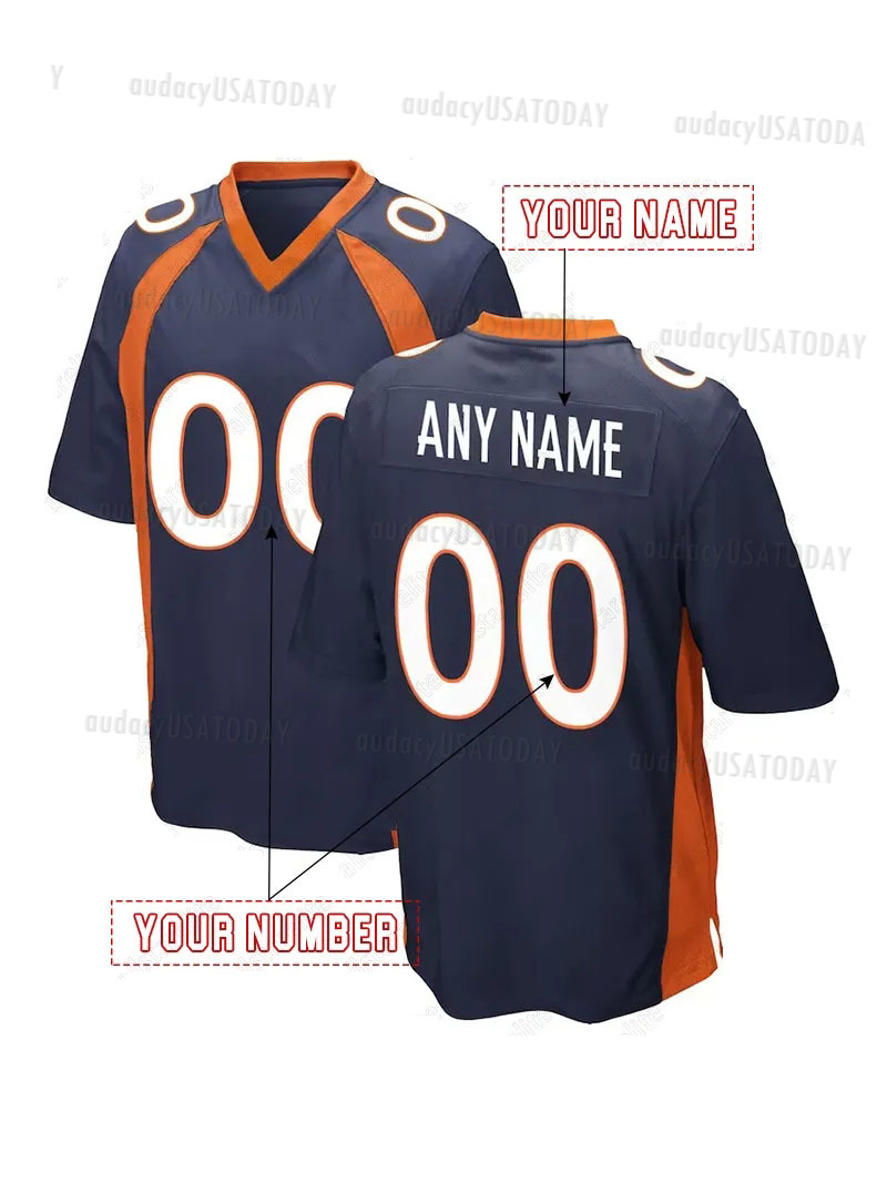 Personalized Custom Football Jersey Nix Surtain II Elway Women Youth Any Name Number Embroidered Letter Number Design Polyester Retro Classic Sportswe