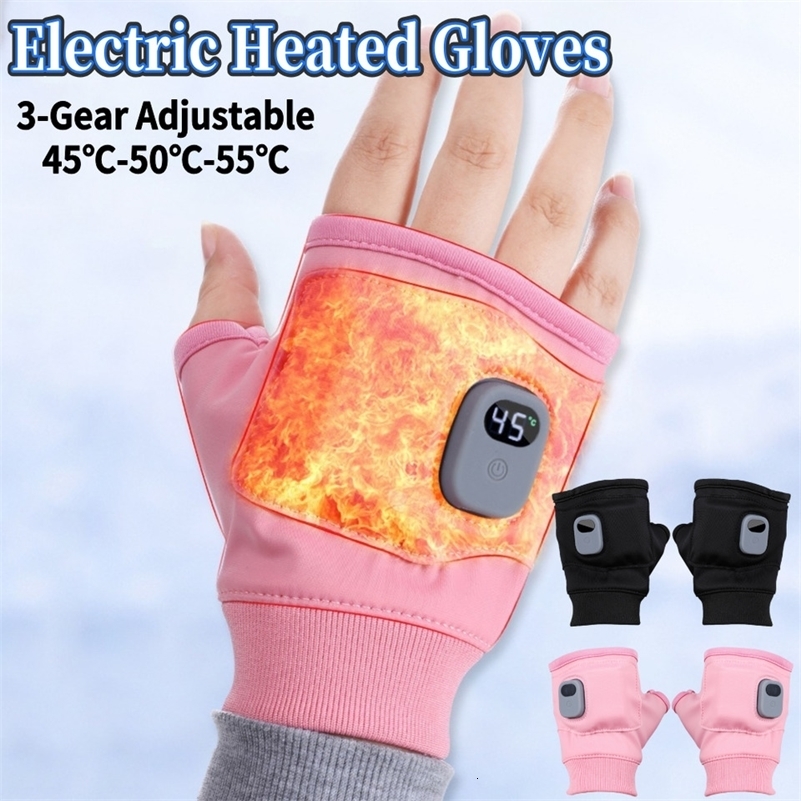 Rechargeable Electric Heated Gloves 360 Degree Heating Thermal Heated Gloves Windproof Touchscreen for Outdoor Hiking Cycling 250910