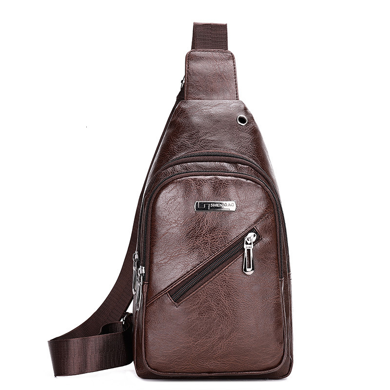 Cross Border Dropshipping Large Capacity Travel Crossbody Bag Men S Luxury Bag Business Free Shipping Leather Chest Designer Bag Bag Fashion Versatile