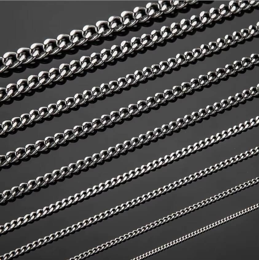 Pure 925 Silver Jewelry Sterling Cuban Link Chain Cuban Necklace